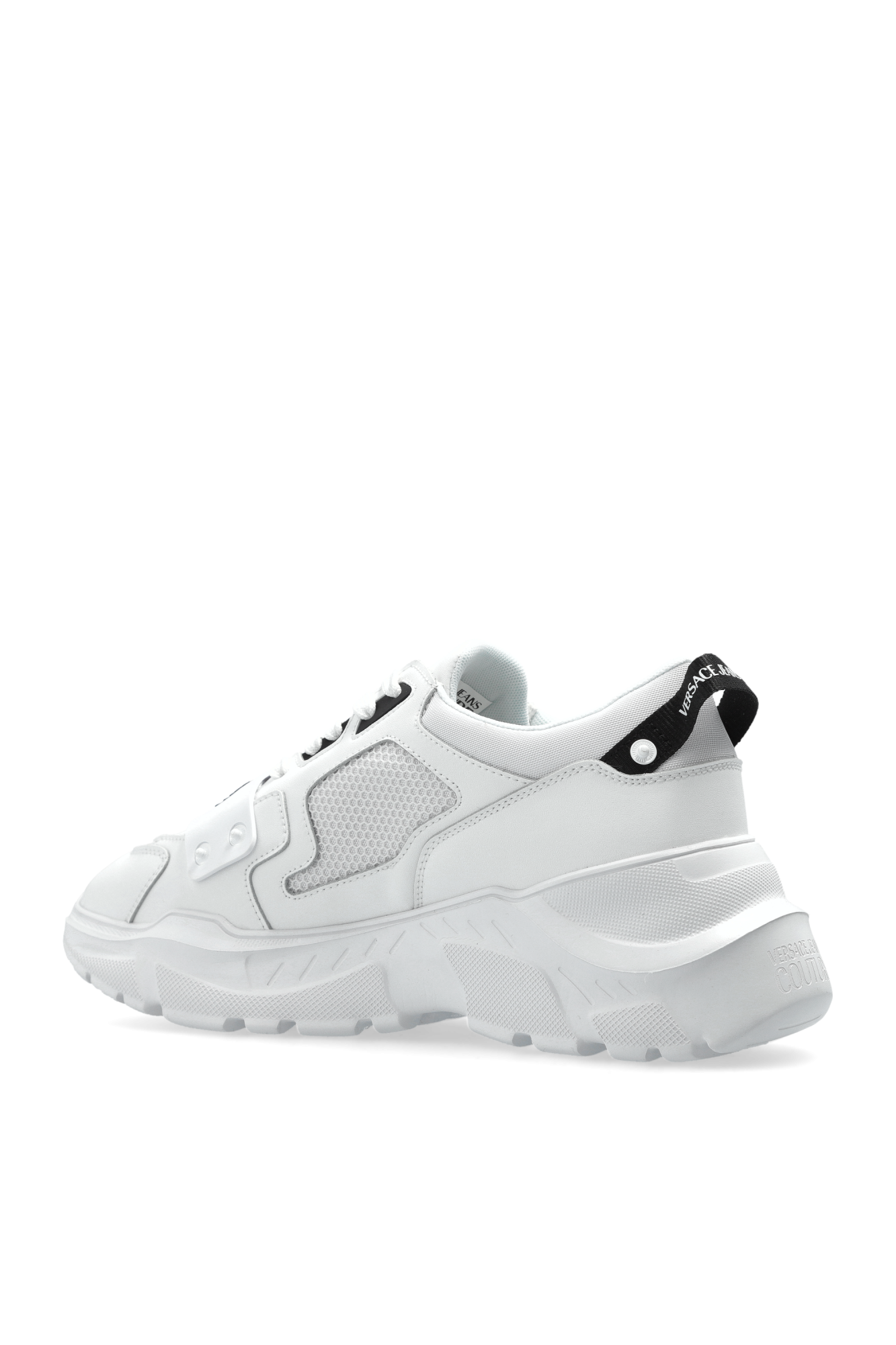 White Sneakers with printed logo Versace Jeans Couture